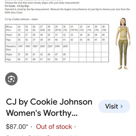 CJ by Cookie Johnson Plus Grace Bootcut Medium-Dark Stretch Denim sz.38 or 18 - Picture 13 of 13